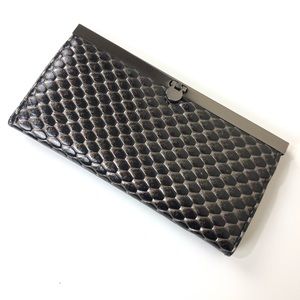 FAUX SNAKE SKIN SLIM WALLET